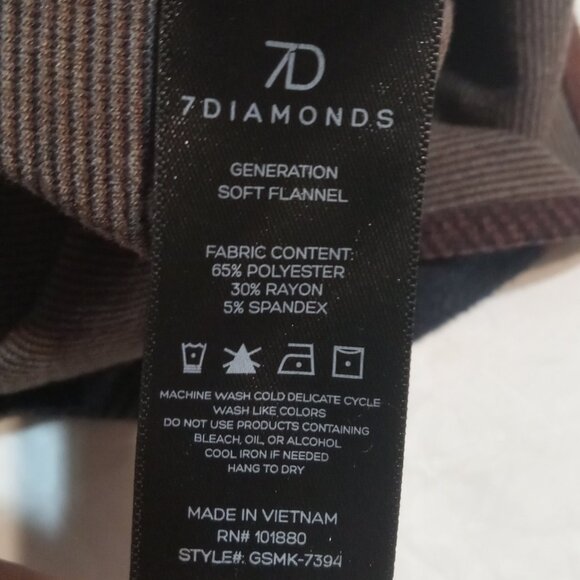 7Diamonds Men's Generation Plaid Soft Flannel Button Up Long Sleeve Shirt S - Picture 6 of 8